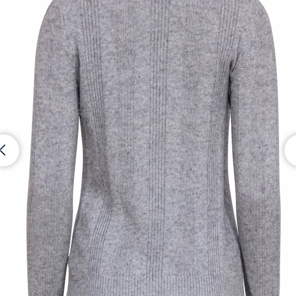 Tory Burch - Grey Knit Sweater w/ Rhinestone & Blue Gem Embellishments - Picture 7 of 15